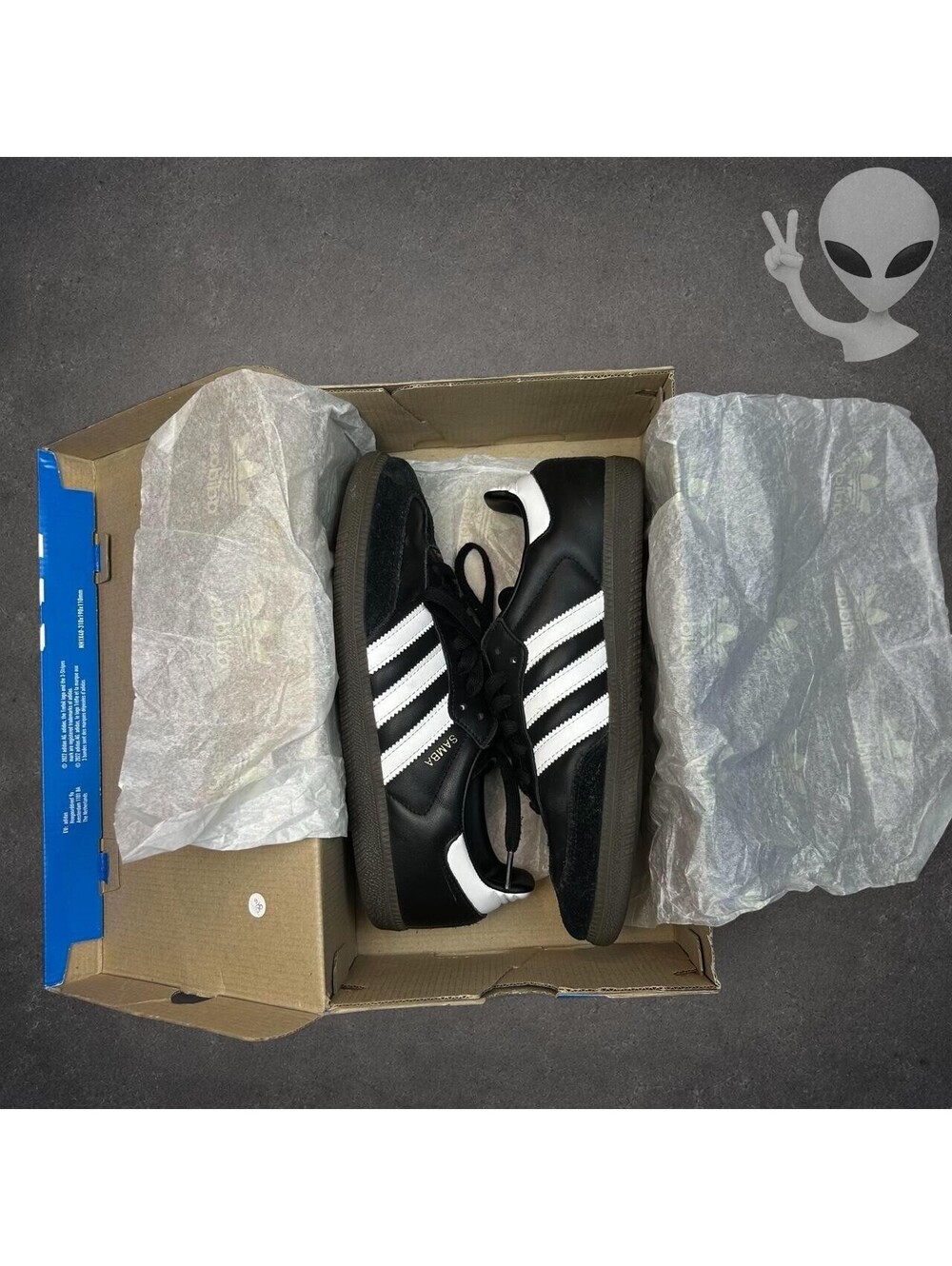 Adidas Originals Samba OG Core Black Cloud White Mens US 7.5